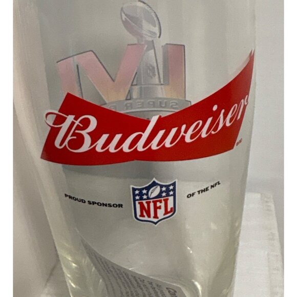 Super Bowl LVI Los Angeles Clear Glass With Original Box Budweiser Football - Picture 5 of 9